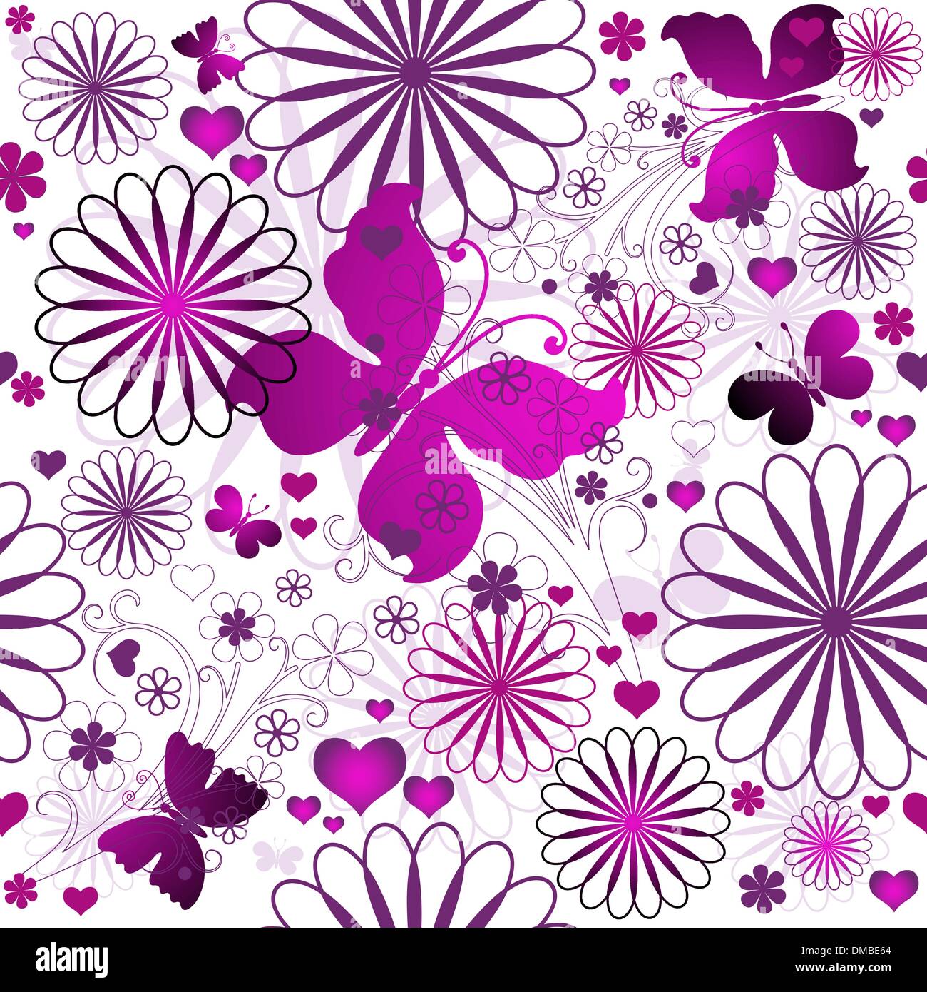 Seamless valentine pattern Stock Vector Image & Art - Alamy