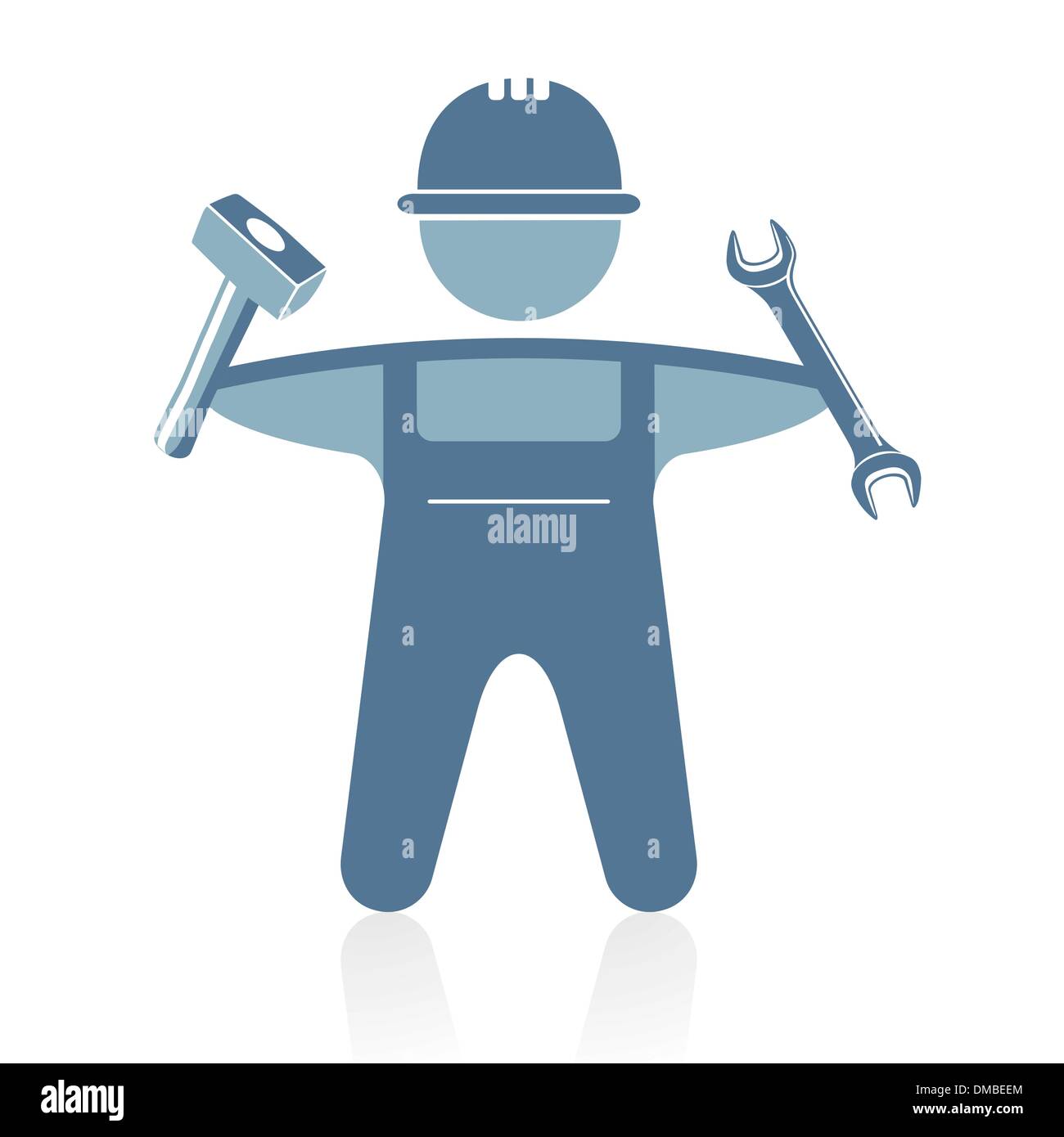 craftsman with tools Stock Vector