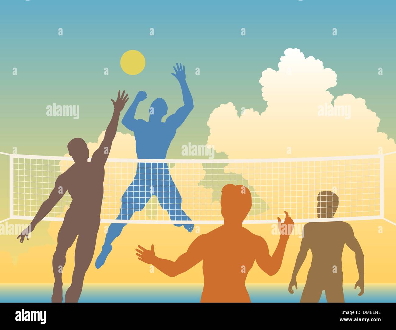 Volleyball beach Stock Vector Images Alamy