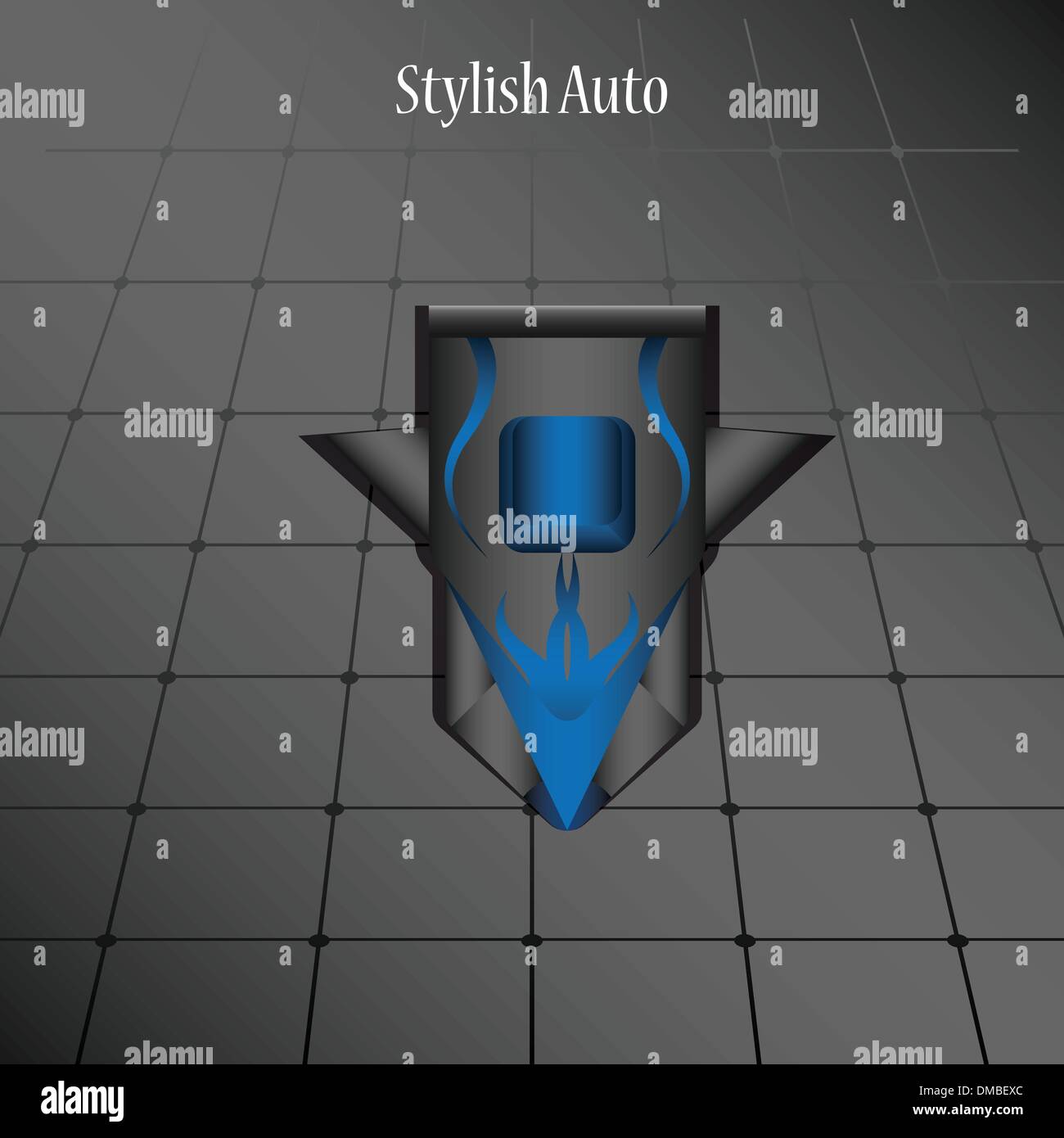 Vector model car on dark background Stock Vector