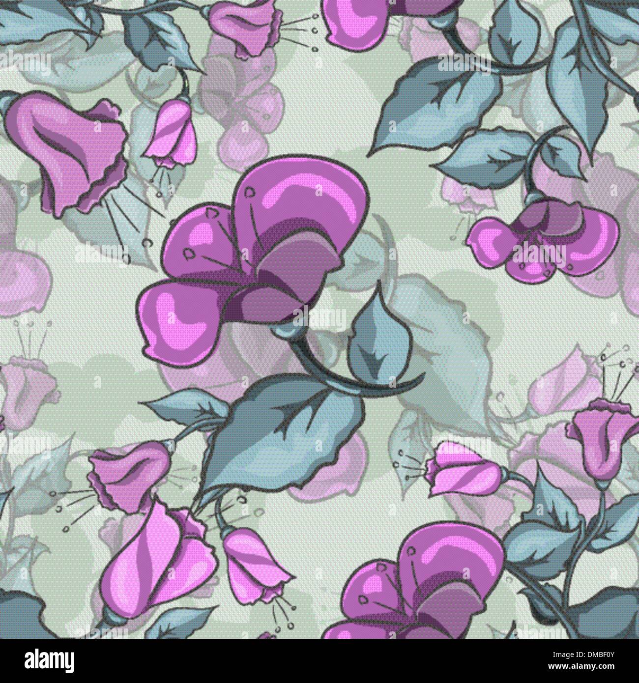 Seamless Texture Of Flowers Stock Vector Image & Art - Alamy