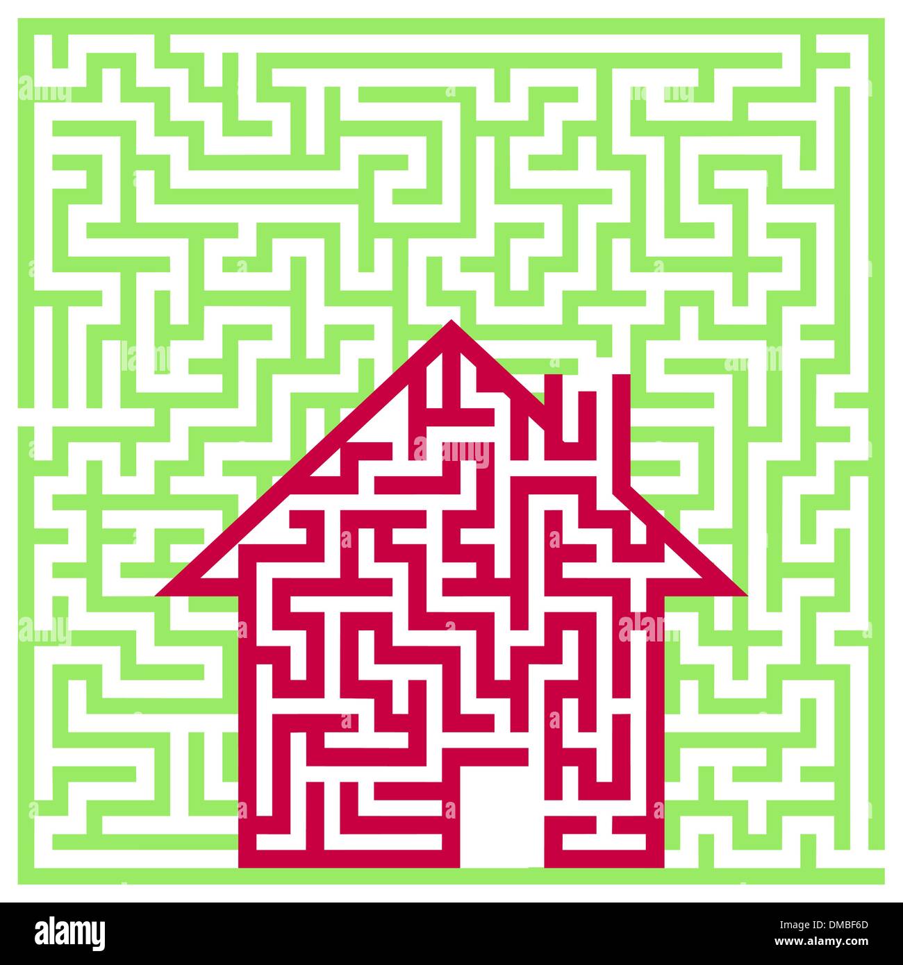 Residential House Labyrinth Stock Vector Image & Art - Alamy