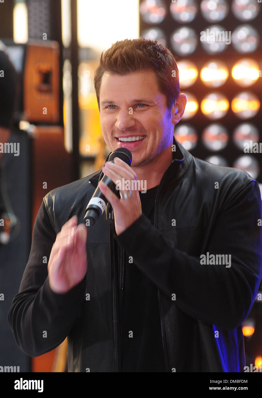 Nick Lachey 98 Degrees reunite to perform live at Rockefeller Plaza as
