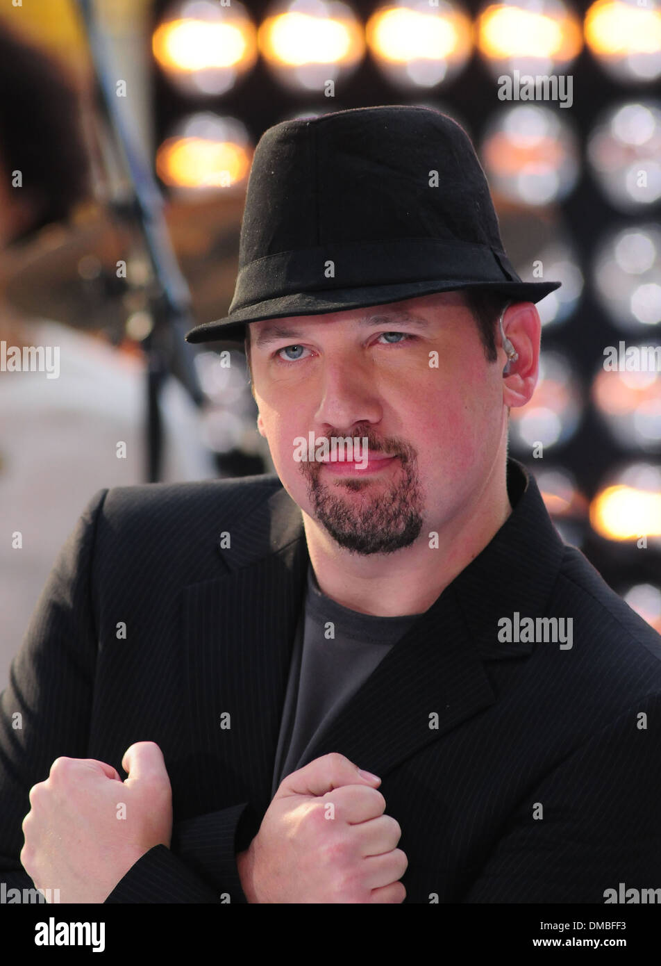 Justin Jeffre 98 Degrees re-unite to perform live at Rockefeller Plaza as  part of Toyota Concert Series New York City USA Stock Photo - Alamy