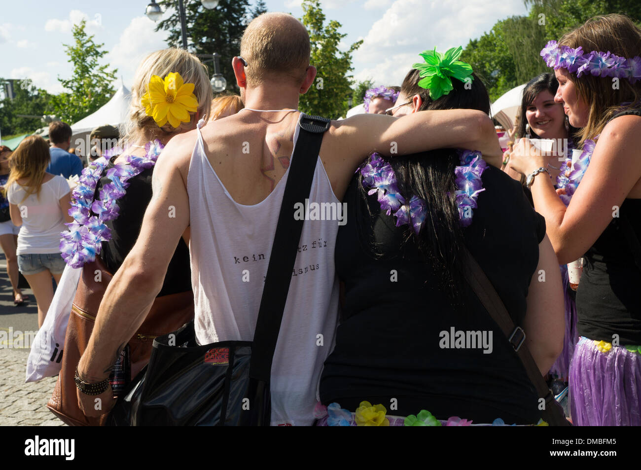 Homosexual people and their allies gather together to celebrate annual Christopher Street Day (Pride Parade) in Berlin, Germany Stock Photo