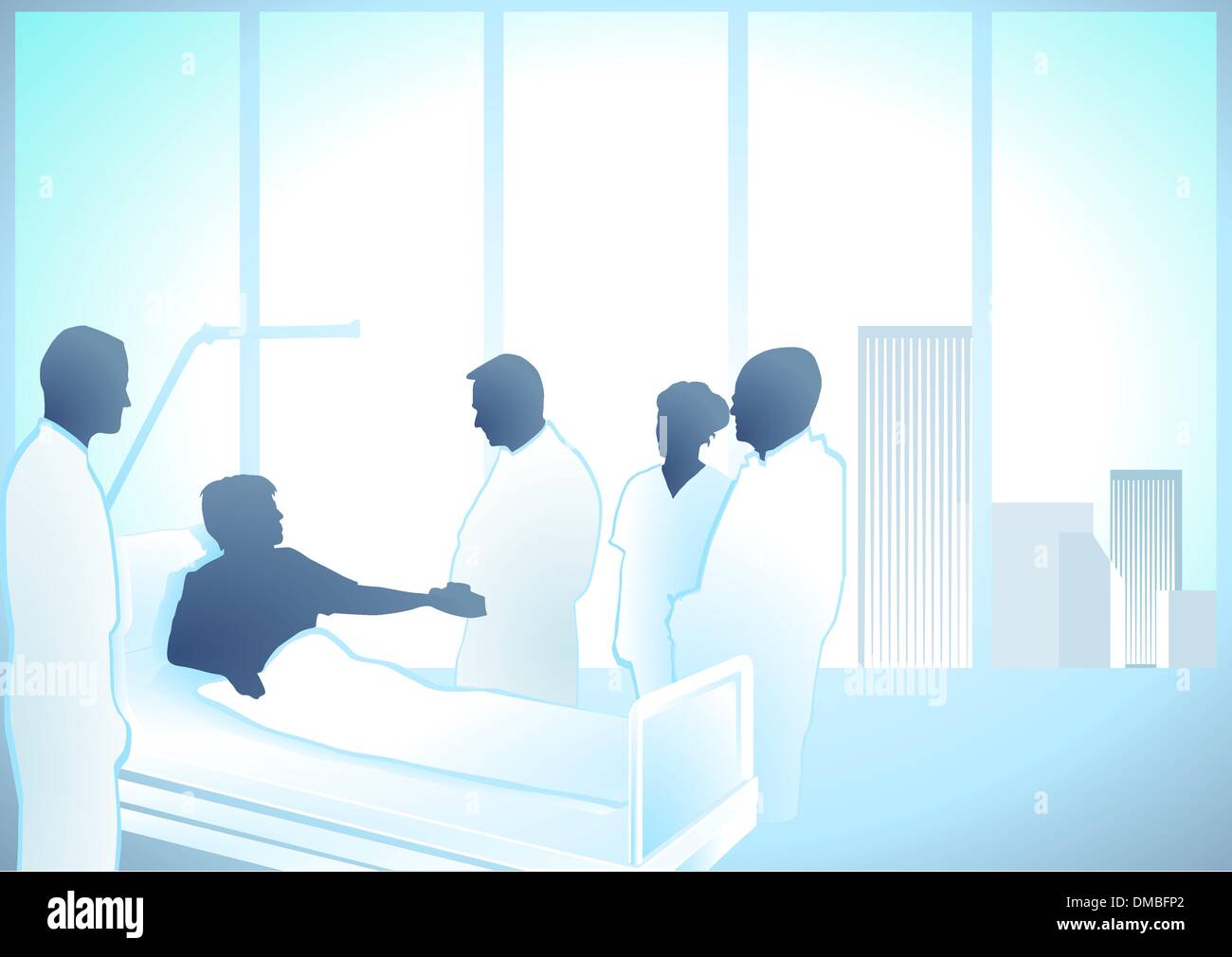 to be hospitalized Stock Vector