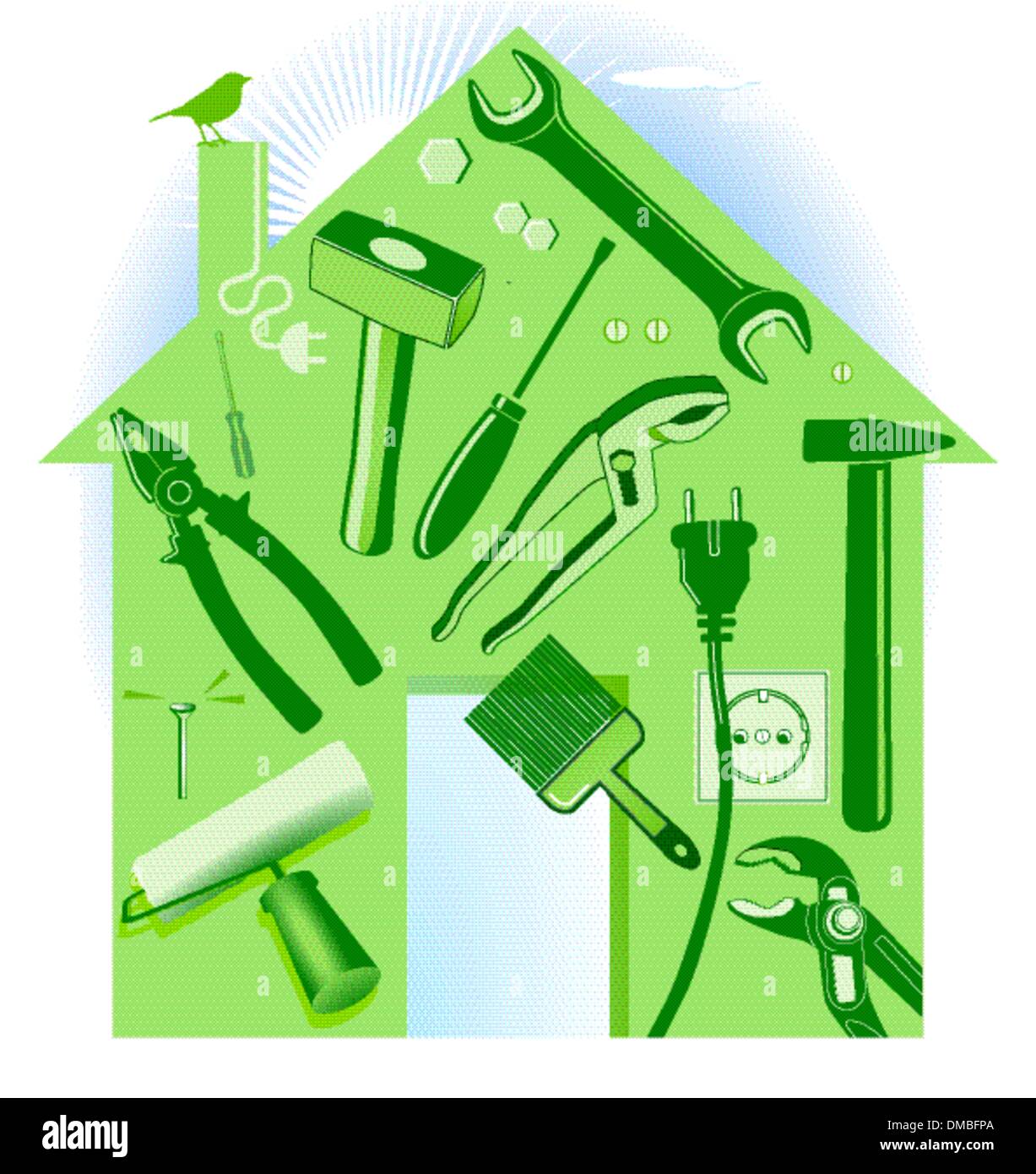 hand tool house Stock Vector Image & Art Alamy