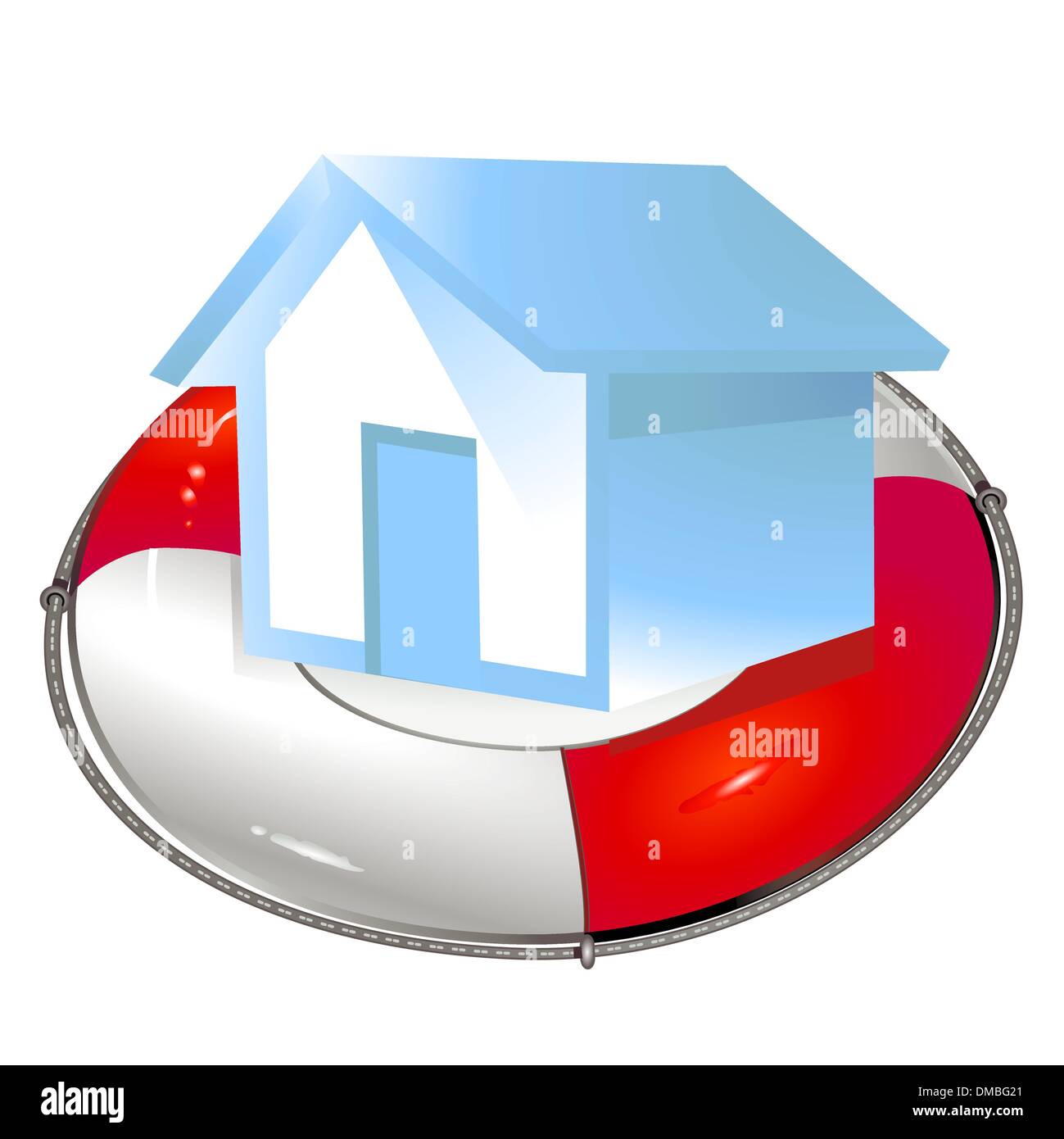 house to save from danger Stock Vector