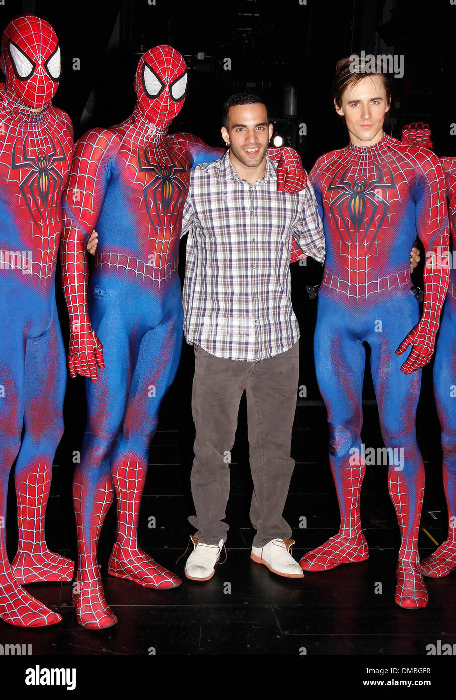 Olympian Danell Leyva meets Reeve Carney and cast of Broadway musical