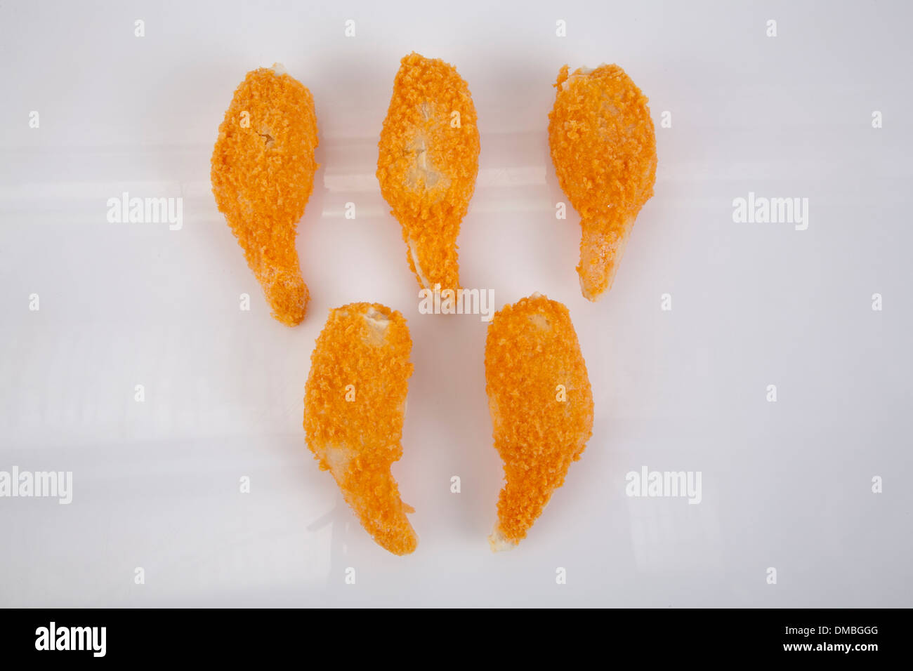 Frozen fish products laid on ice to be showcased for consumption