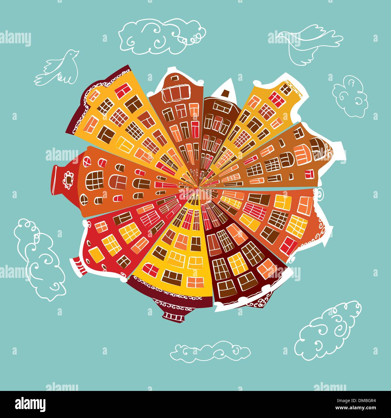 fairy-tale city Stock Vector