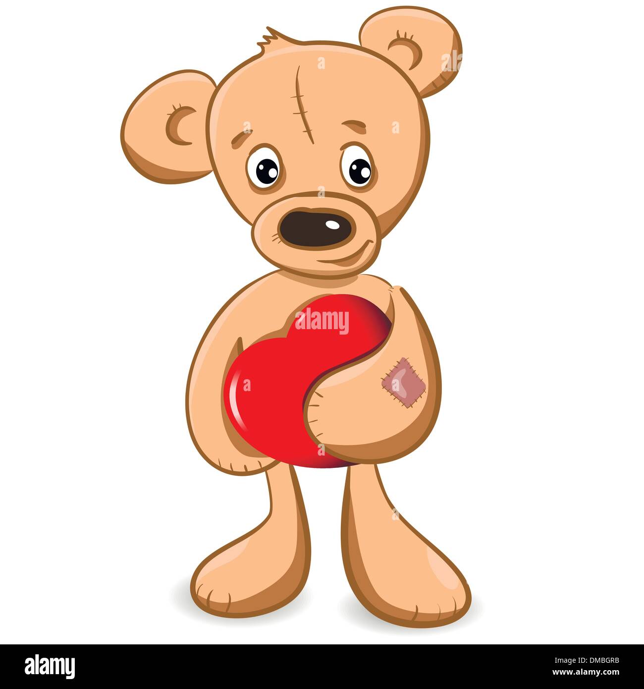 teddy bear with a heart Stock Vector