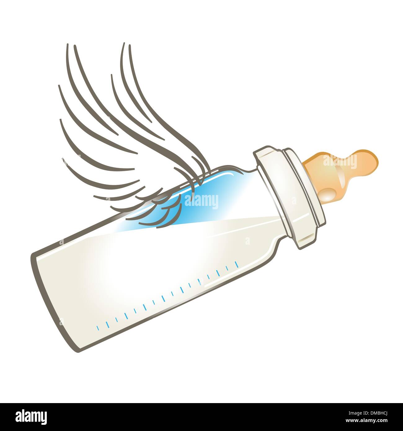 flying baby bottle Stock Vector Image & Art Alamy