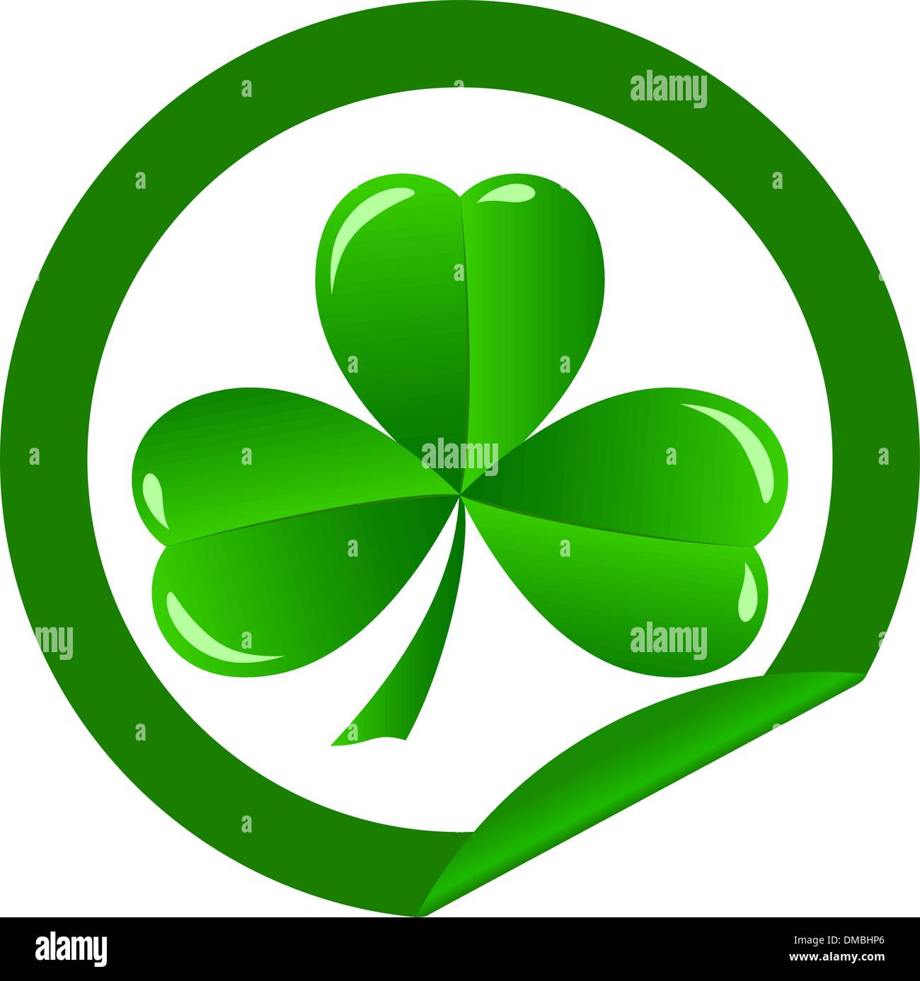 round sticker shamrock Stock Vector Image &amp; Art - Alamy