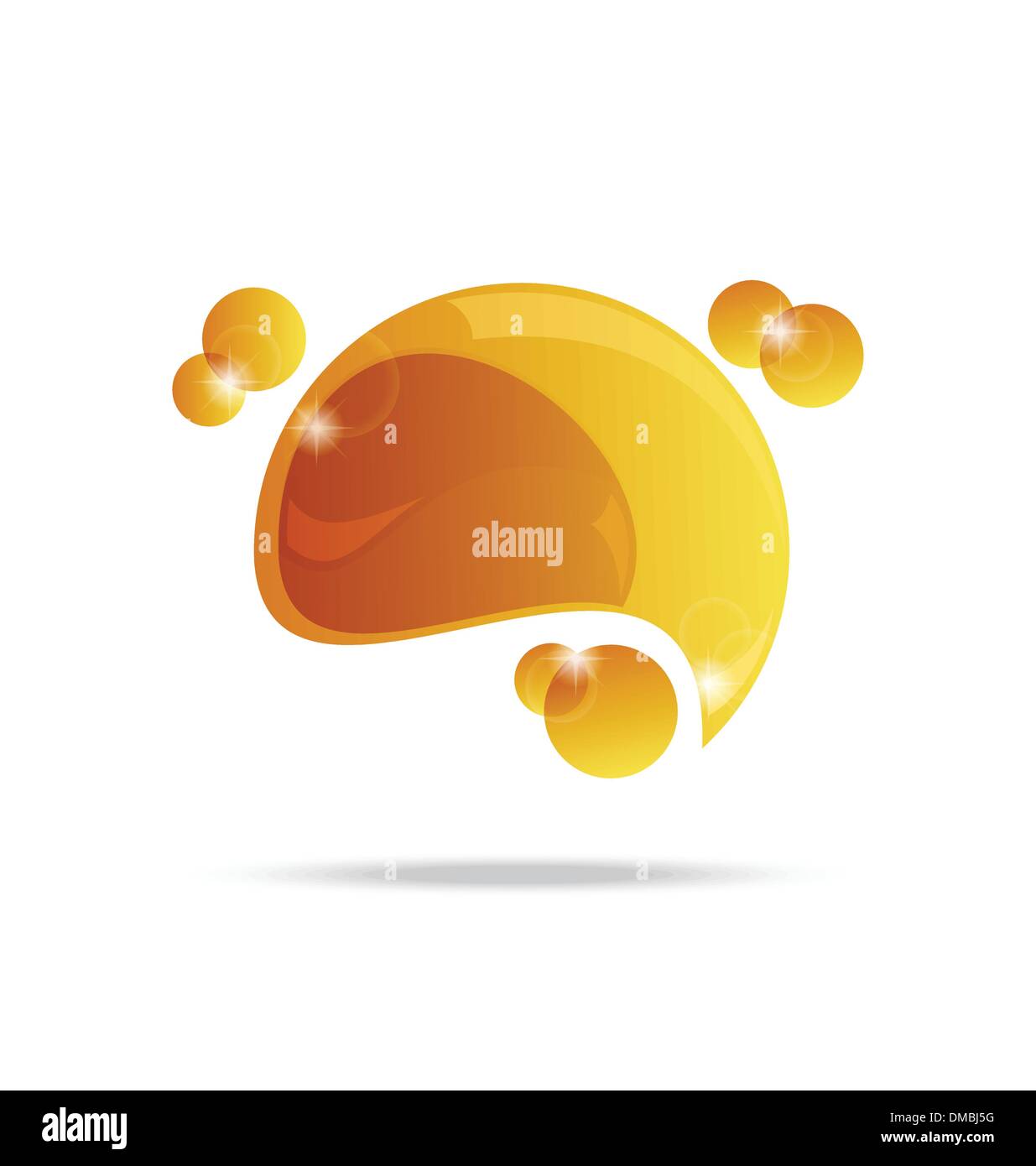 abstract yellow speech bubble isolated Stock Vector Image & Art - Alamy
