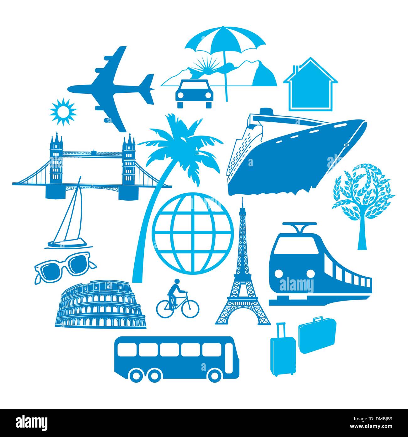 Travel and Transportation Stock Vector