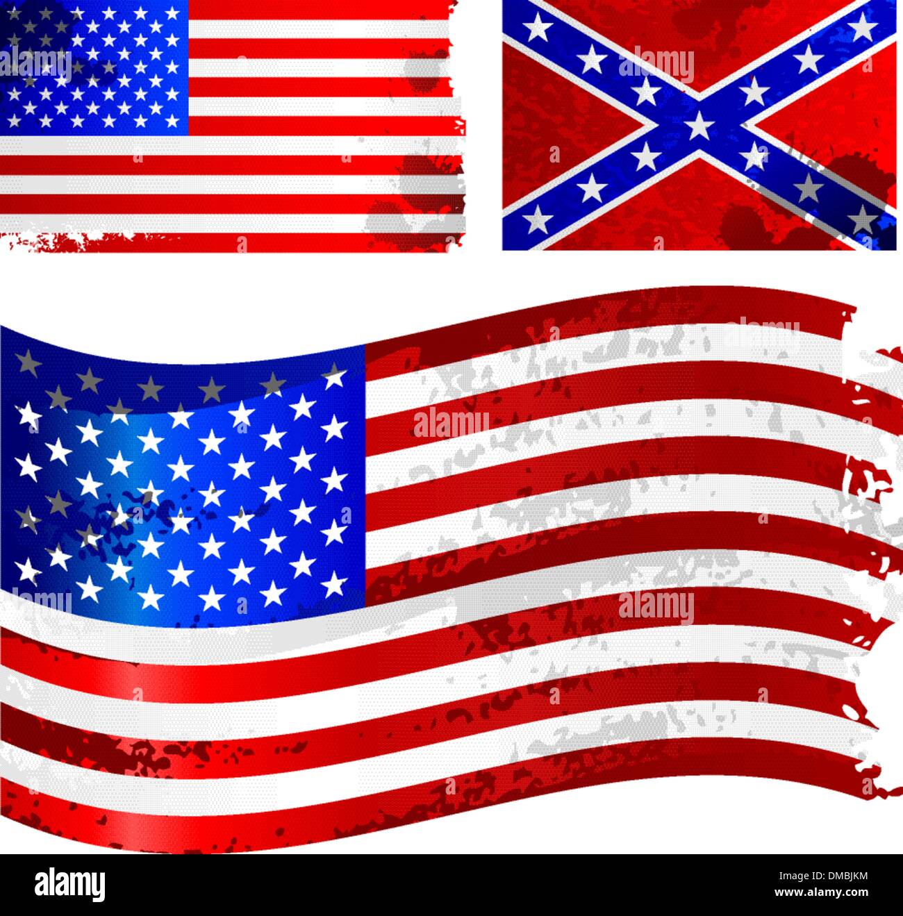 grunge american flag Stock Vector Image & Art - Alamy