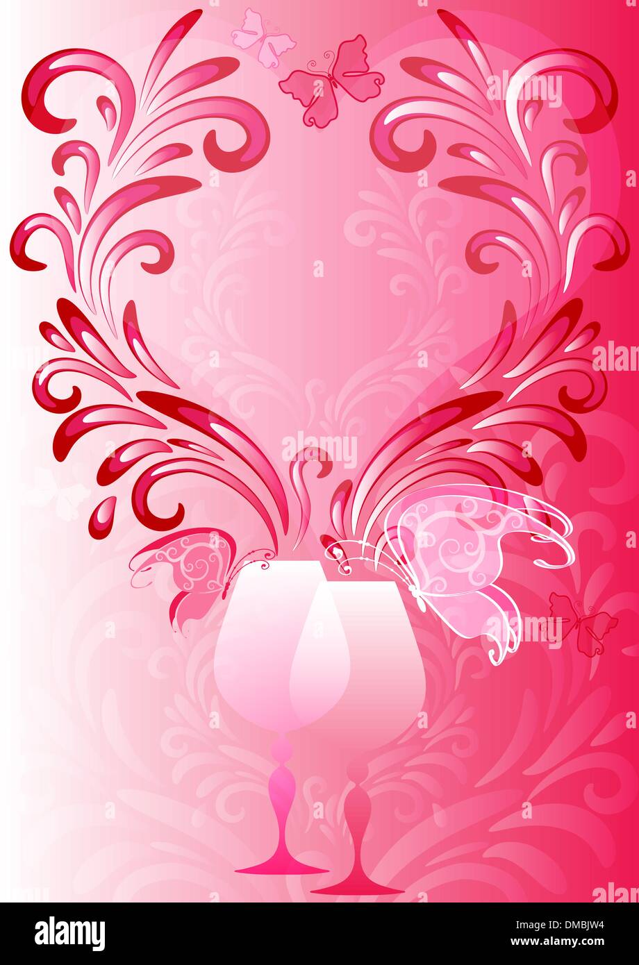 Pink valentines frame Stock Vector Image & Art - Alamy