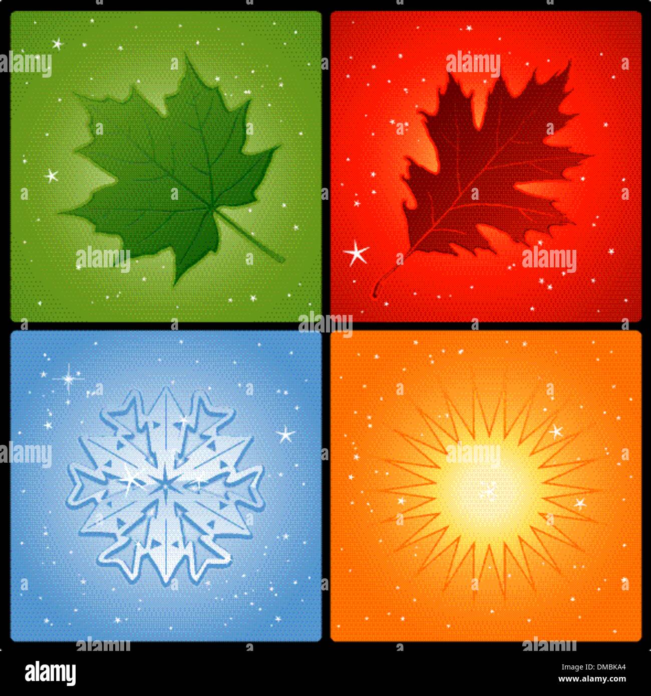 Four seasons background Stock Vector Image & Art Alamy