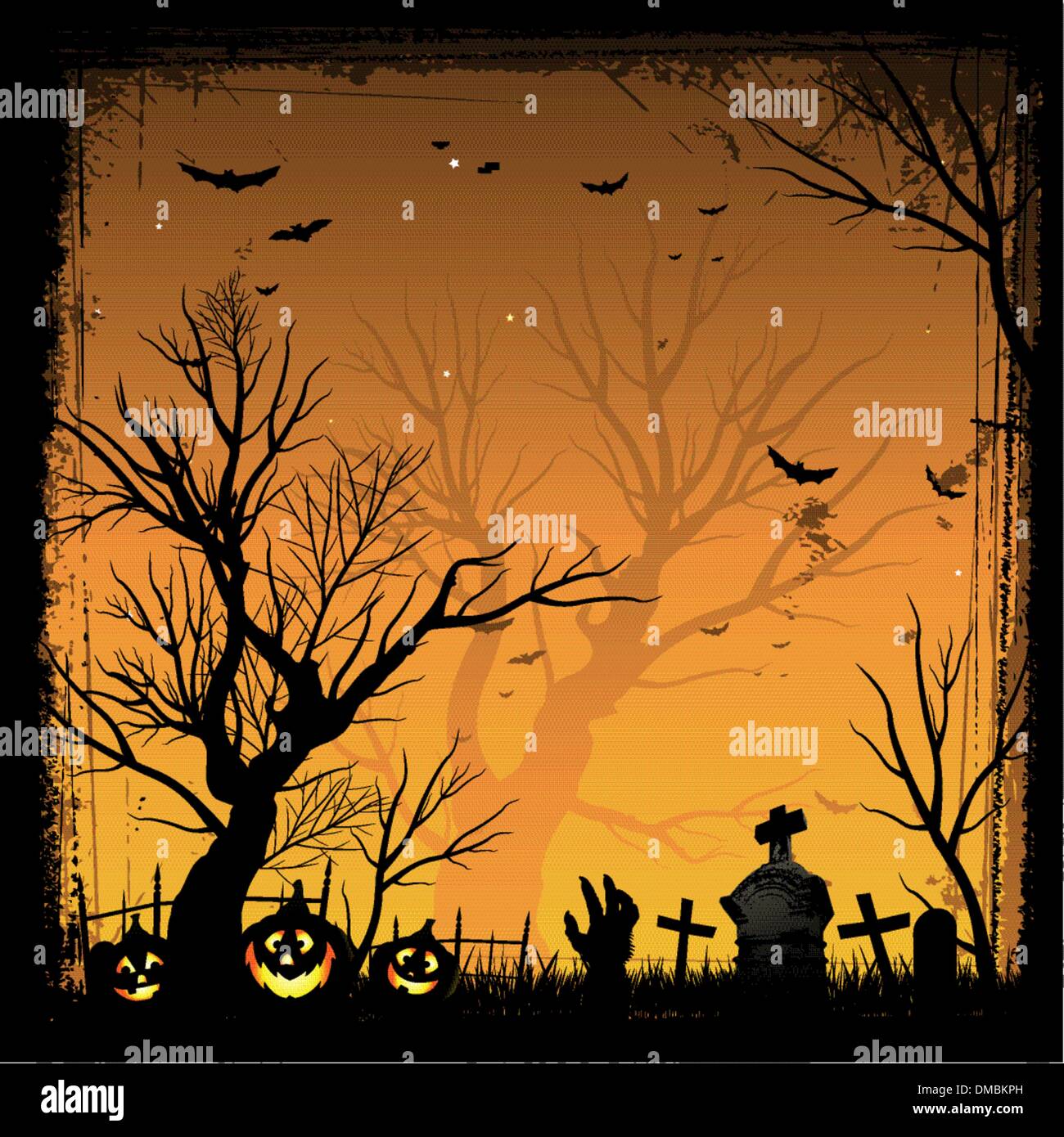 Halloween background illustration Stock Vector Image & Art - Alamy