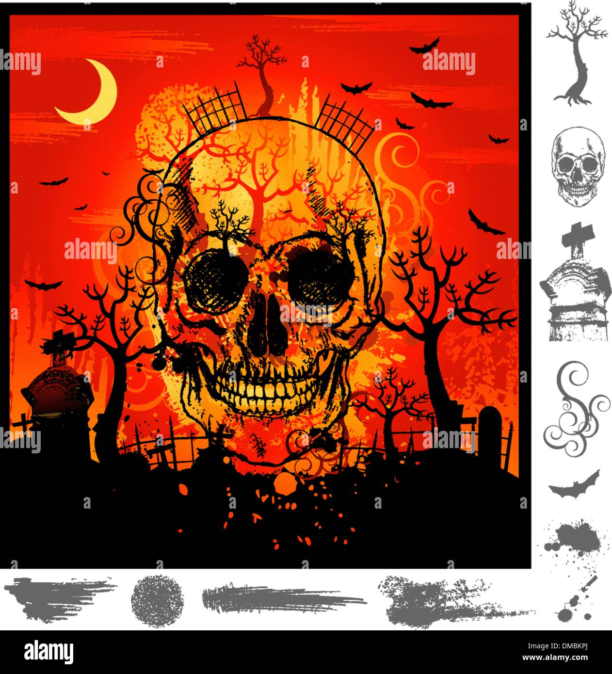 Halloween background illustration Stock Vector Image & Art - Alamy