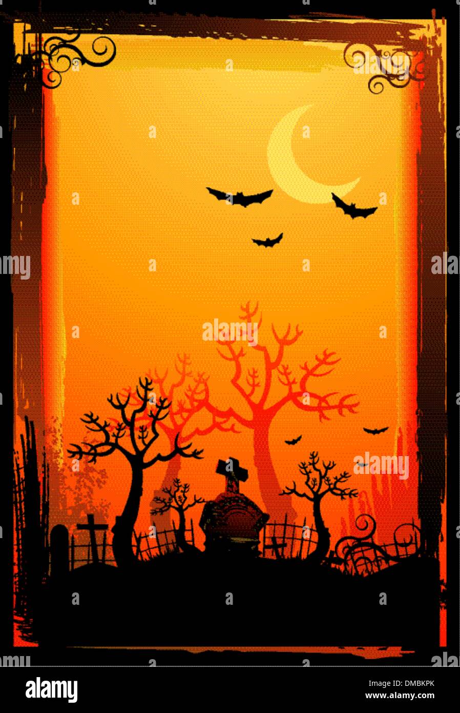 Halloween background illustration Stock Vector Image & Art - Alamy