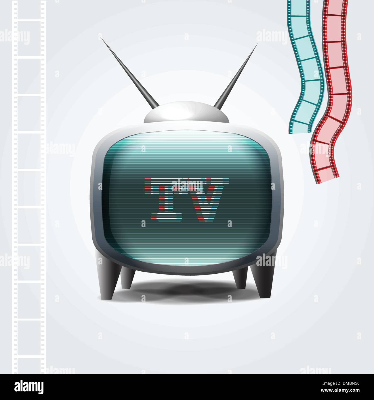 Retro tv set Stock Vector Image & Art - Alamy