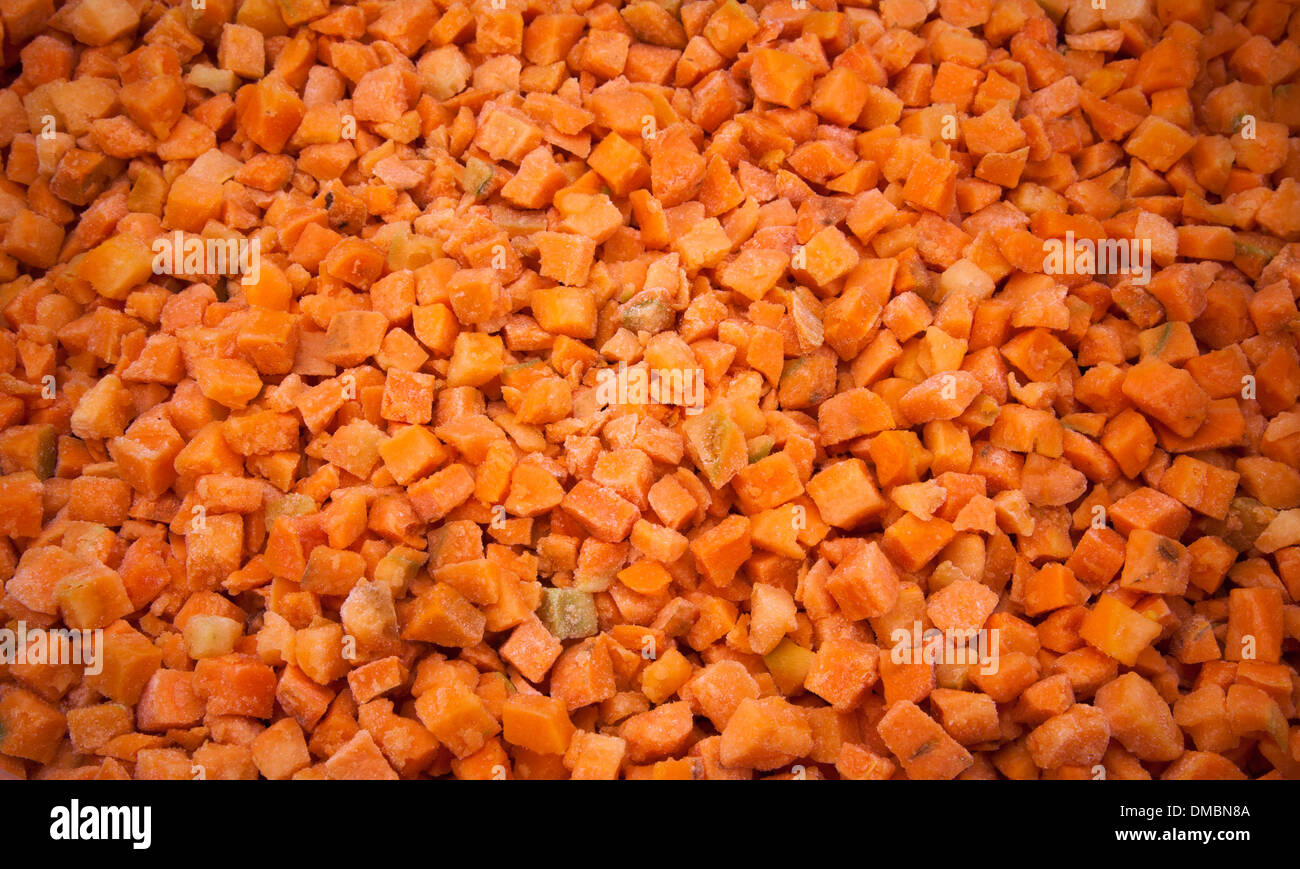 Carrot prices trade package quantity vegetables yellow package rectangular small piece many number many buy sell texture product Stock Photo