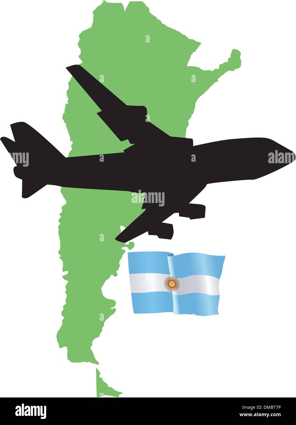 fly me to the Argentina Stock Vector