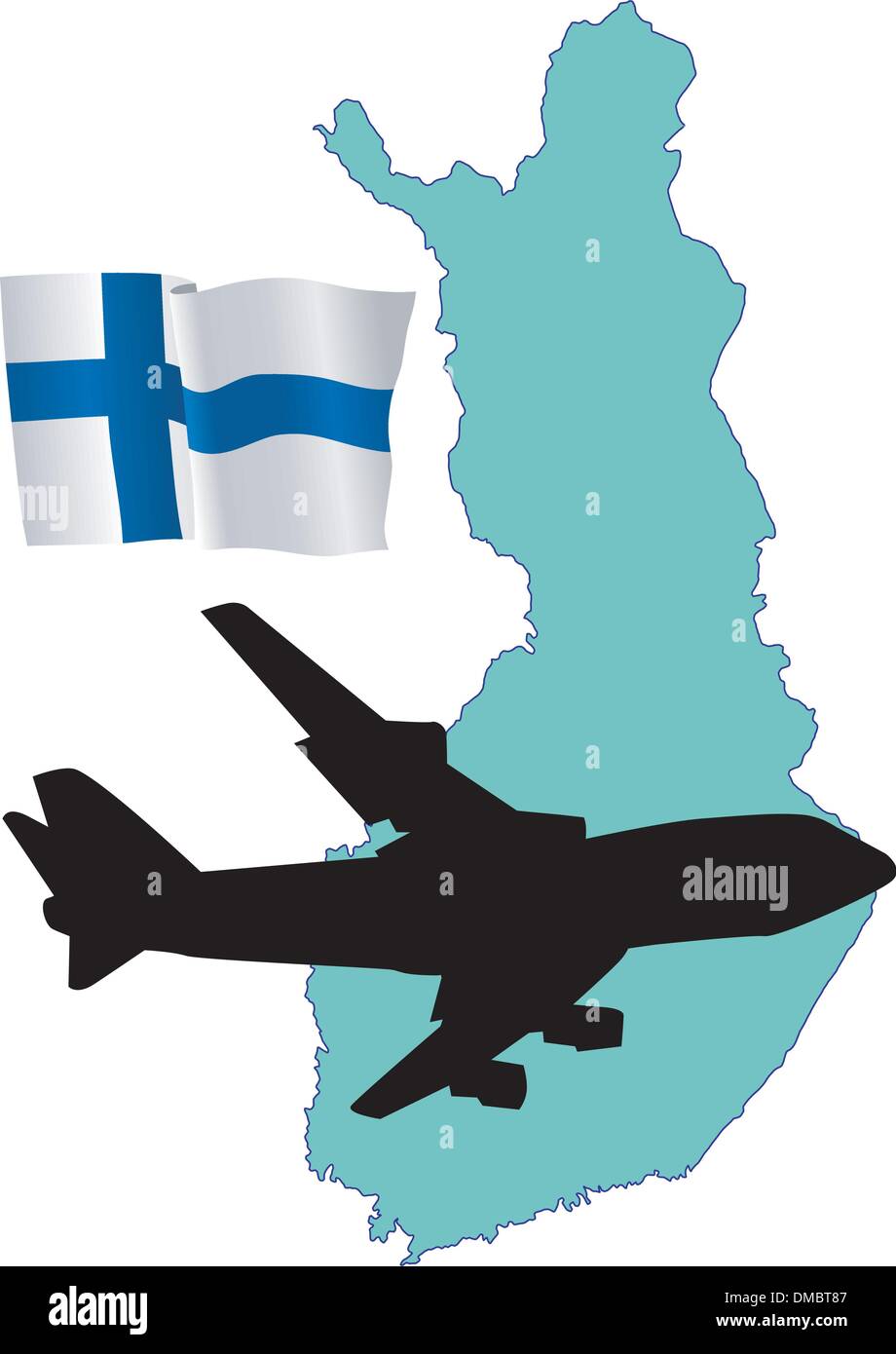 fly me to the Finland Stock Vector