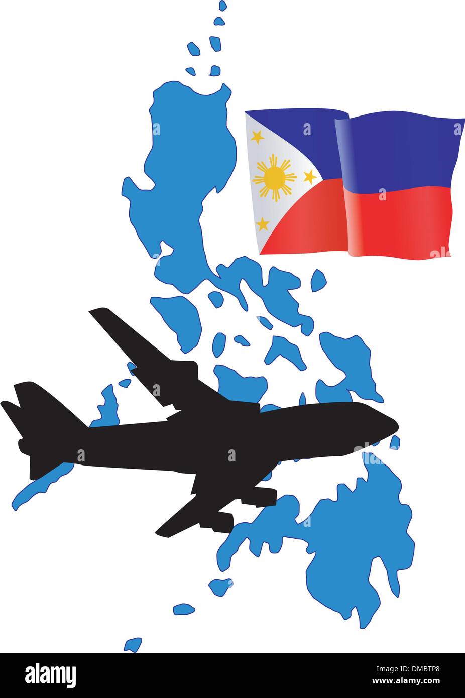 fly me to the Philippines Stock Vector