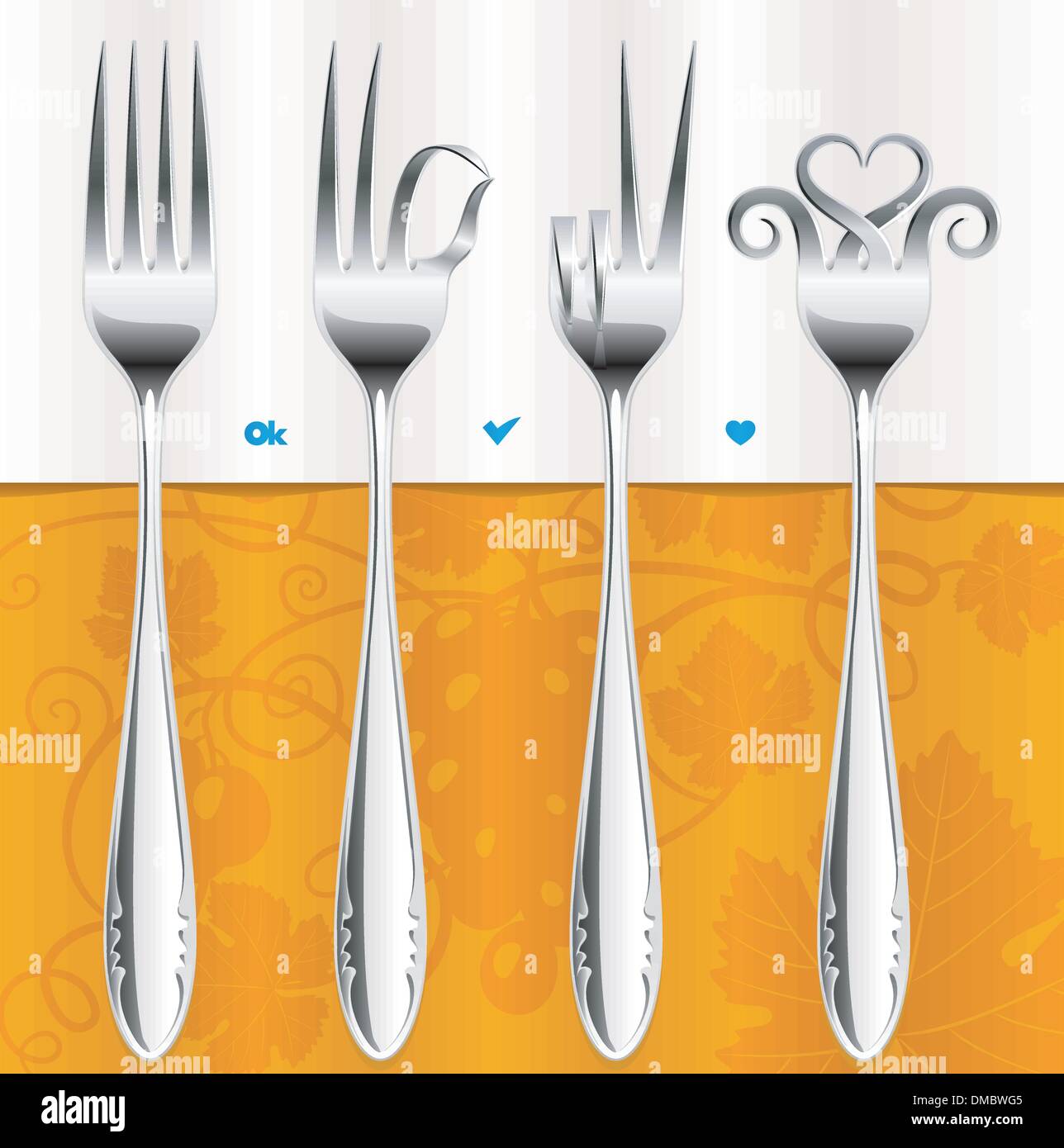 Vector fork gestures Stock Vector Image & Art - Alamy