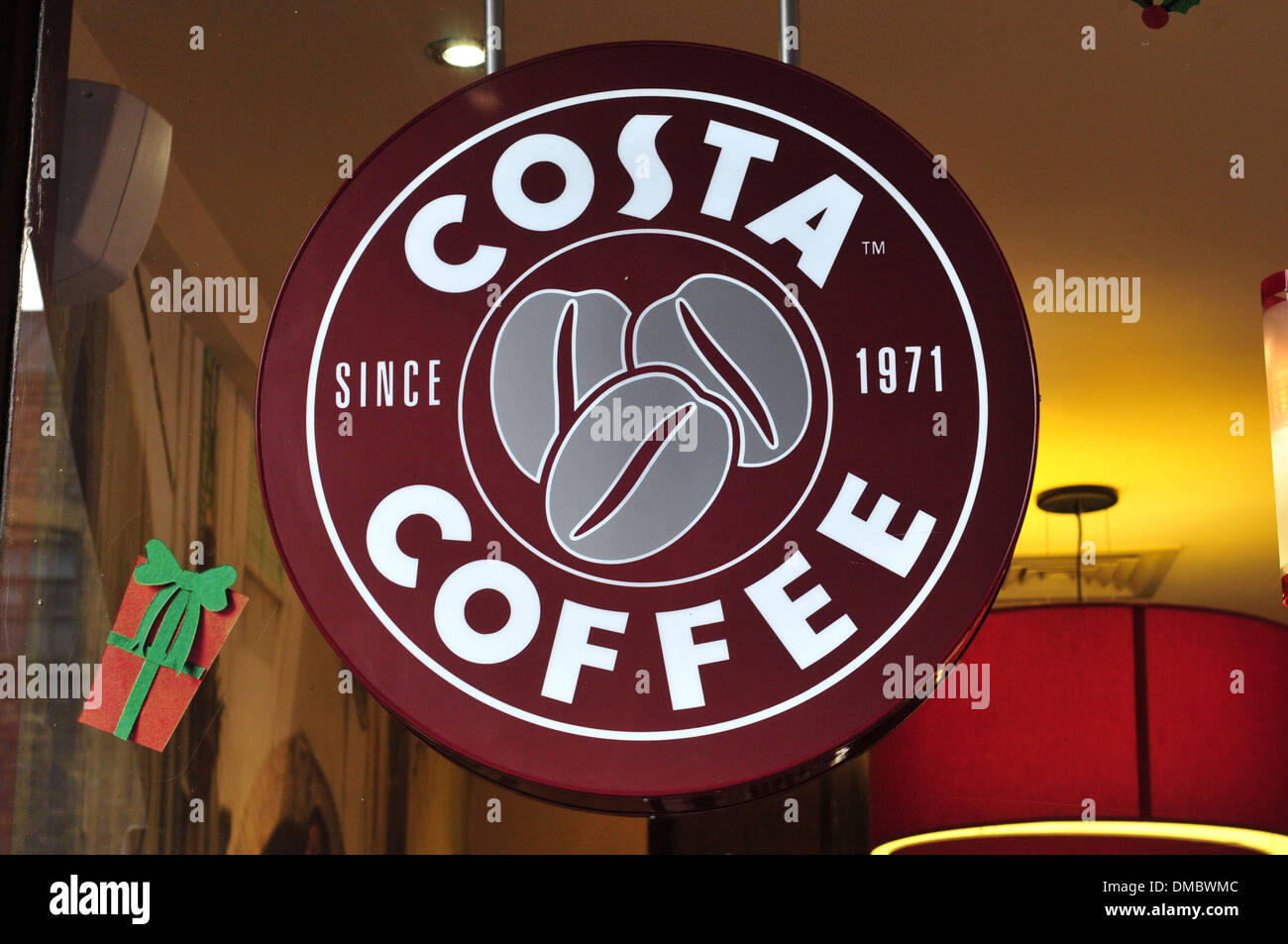 Costa coffee sign in London, UK Stock Photo