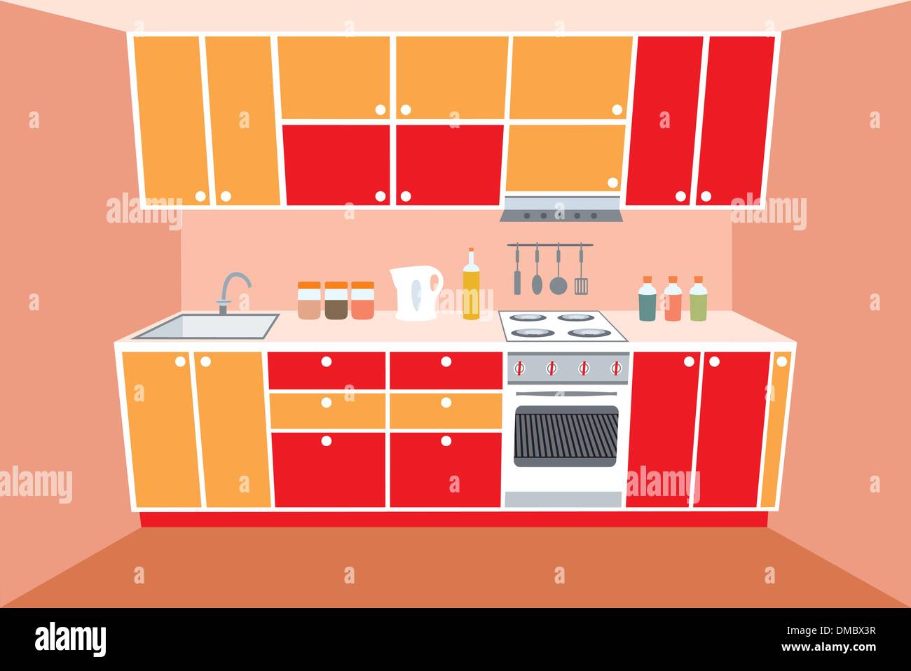 Kitchen furniture. Interior Stock Vector Image & Art Alamy