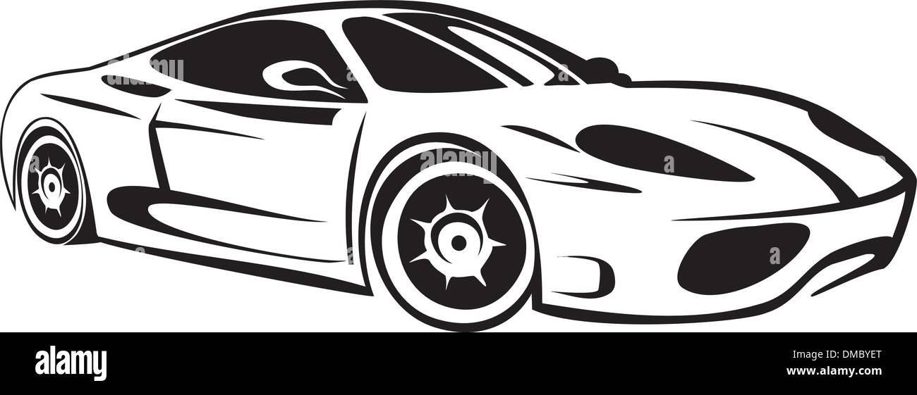 Download Silhouette of sport car for racing sports Stock Vector Art ...