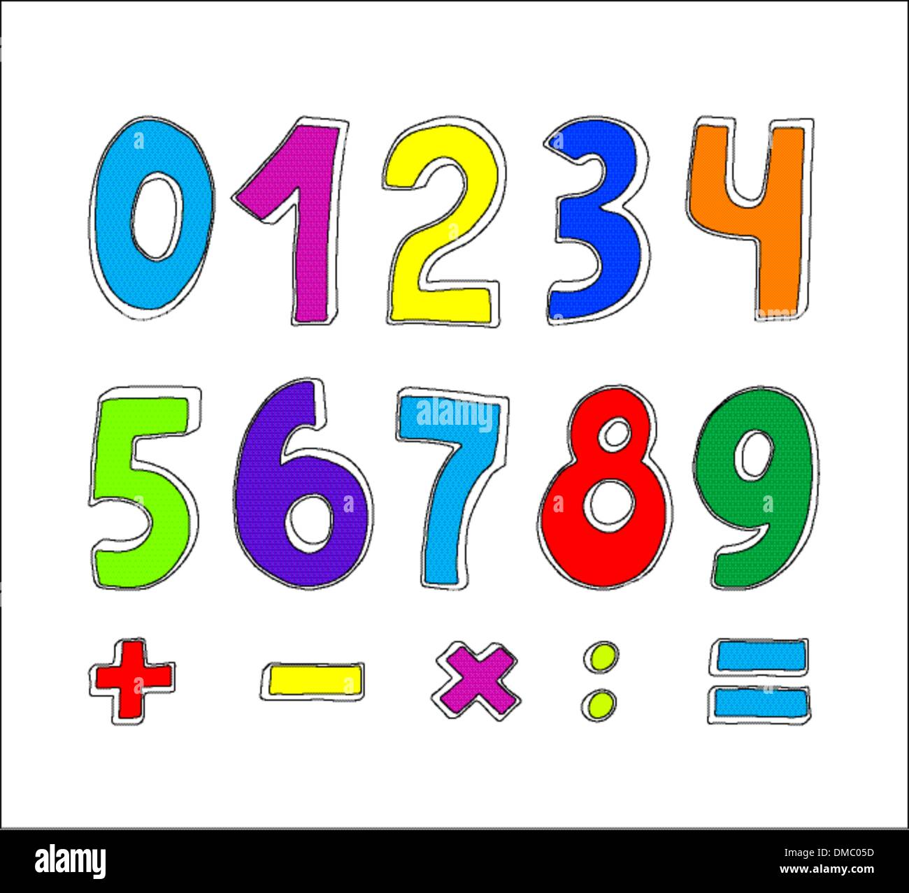 set of color numbers Stock Vector Image & Art - Alamy