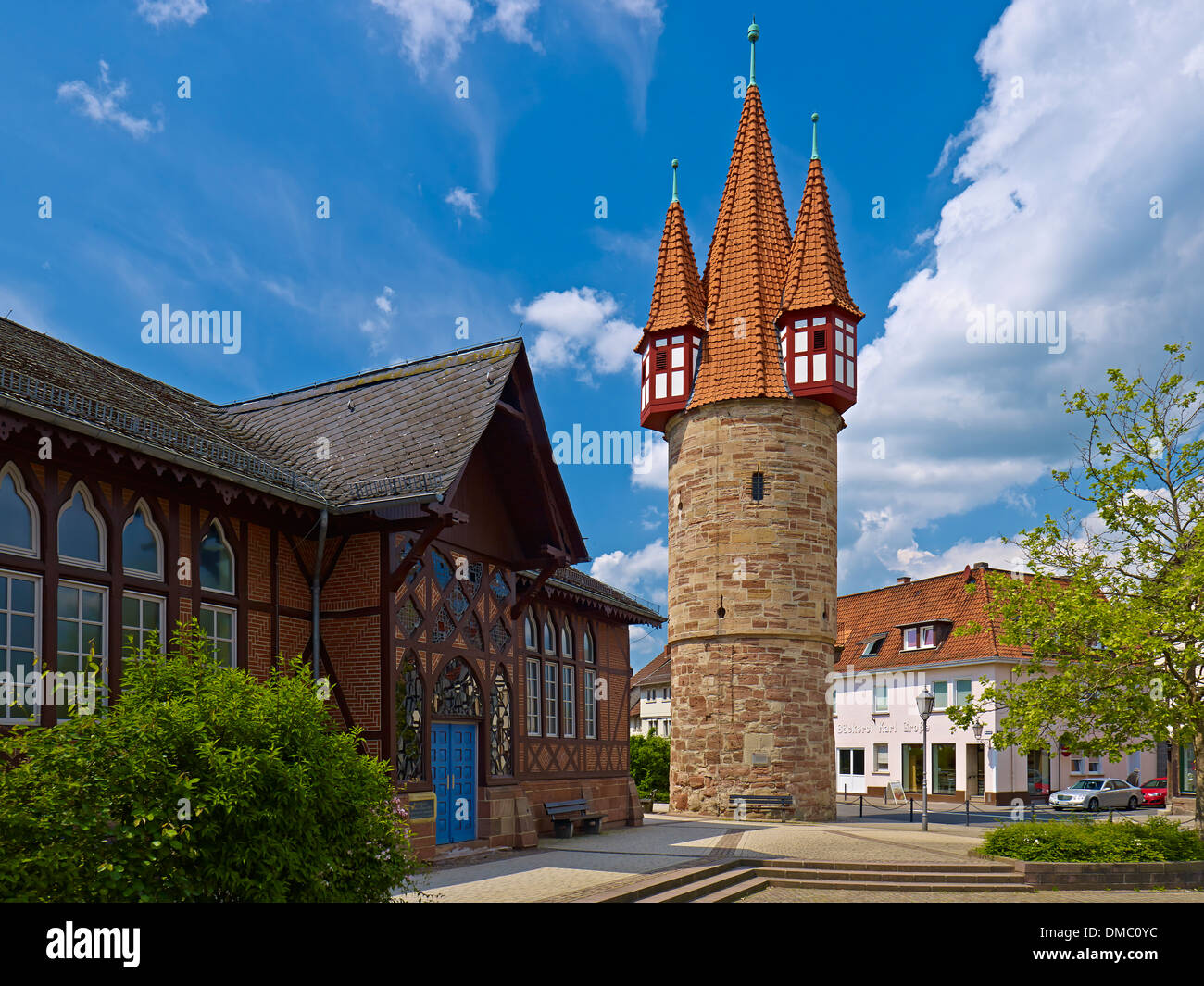 The Duenzebacher gate tower in Eschwege, Werra-Meißner district, Hesse, Germany Stock Photo