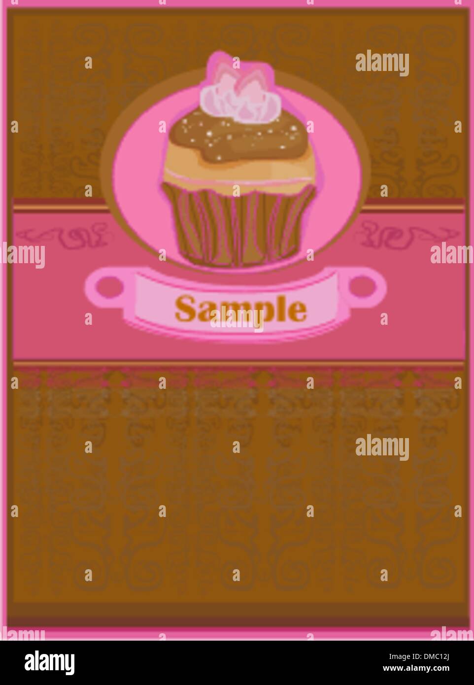 Lovely Cupcake Design Stock Vector