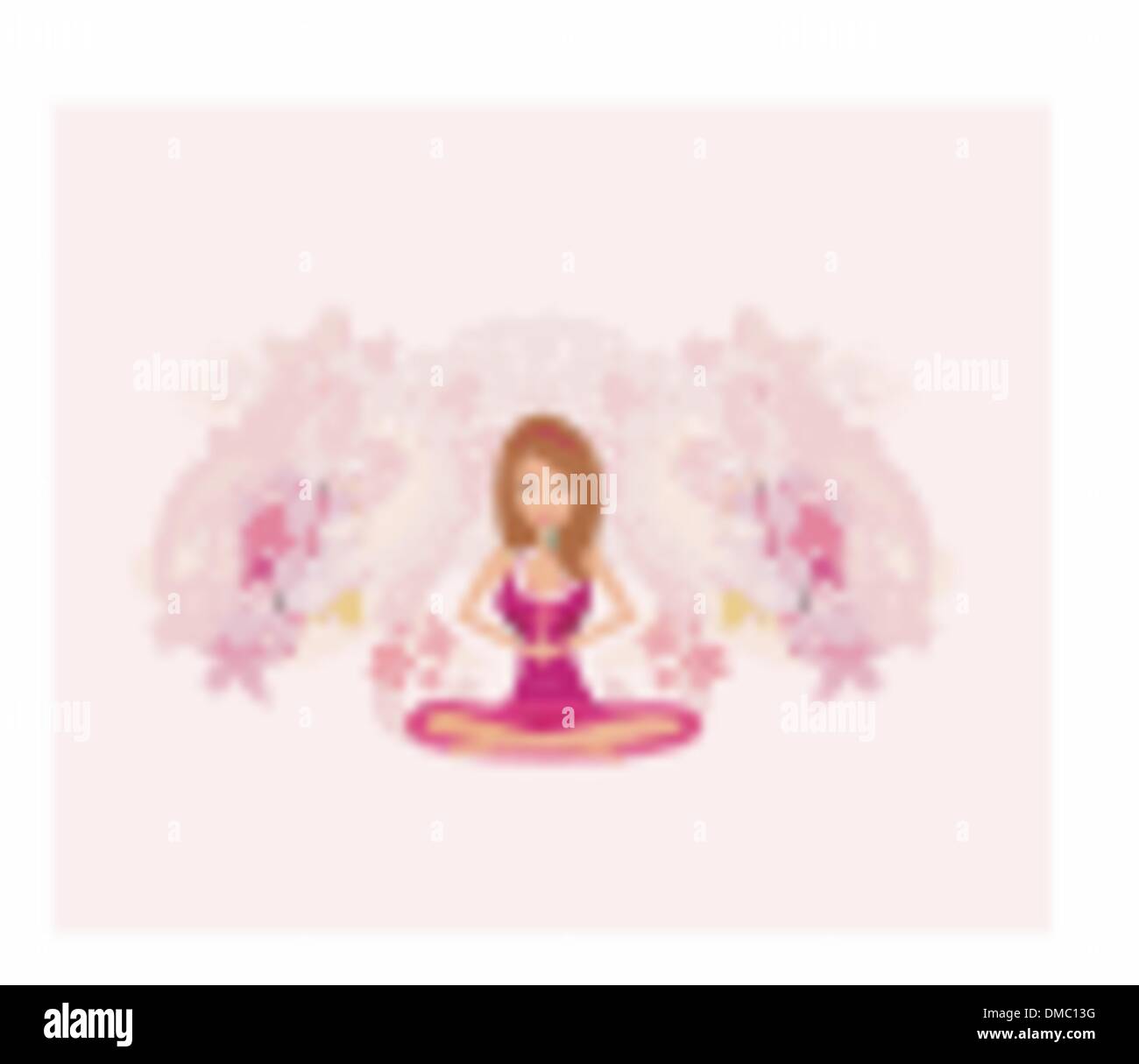Yoga girl in lotus position Stock Vector Image & Art - Alamy