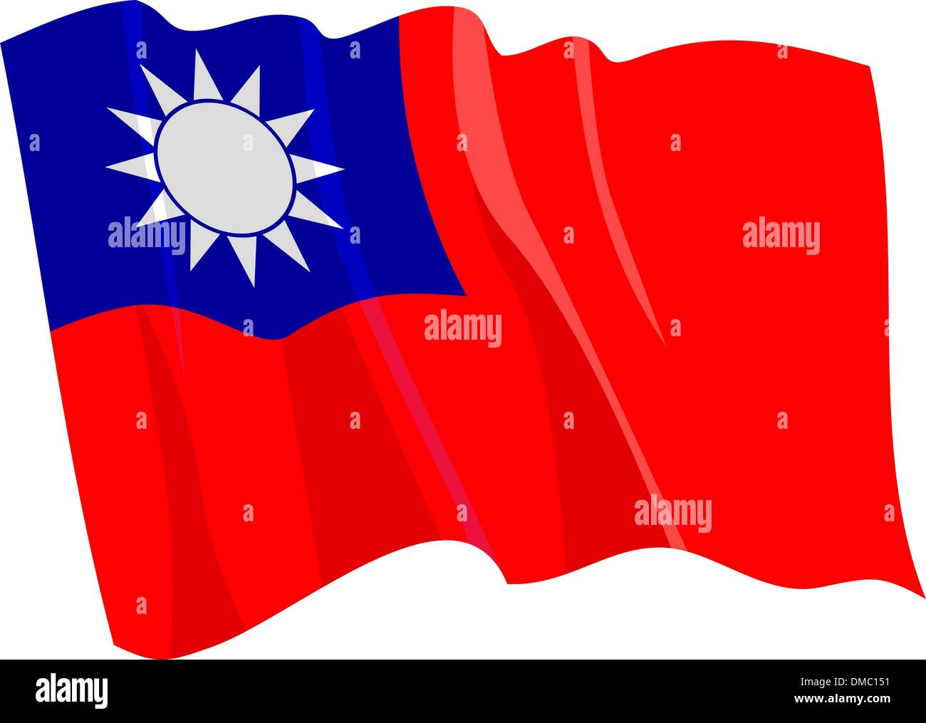 Political waving flag of Taiwan Stock Vector Image & Art Alamy