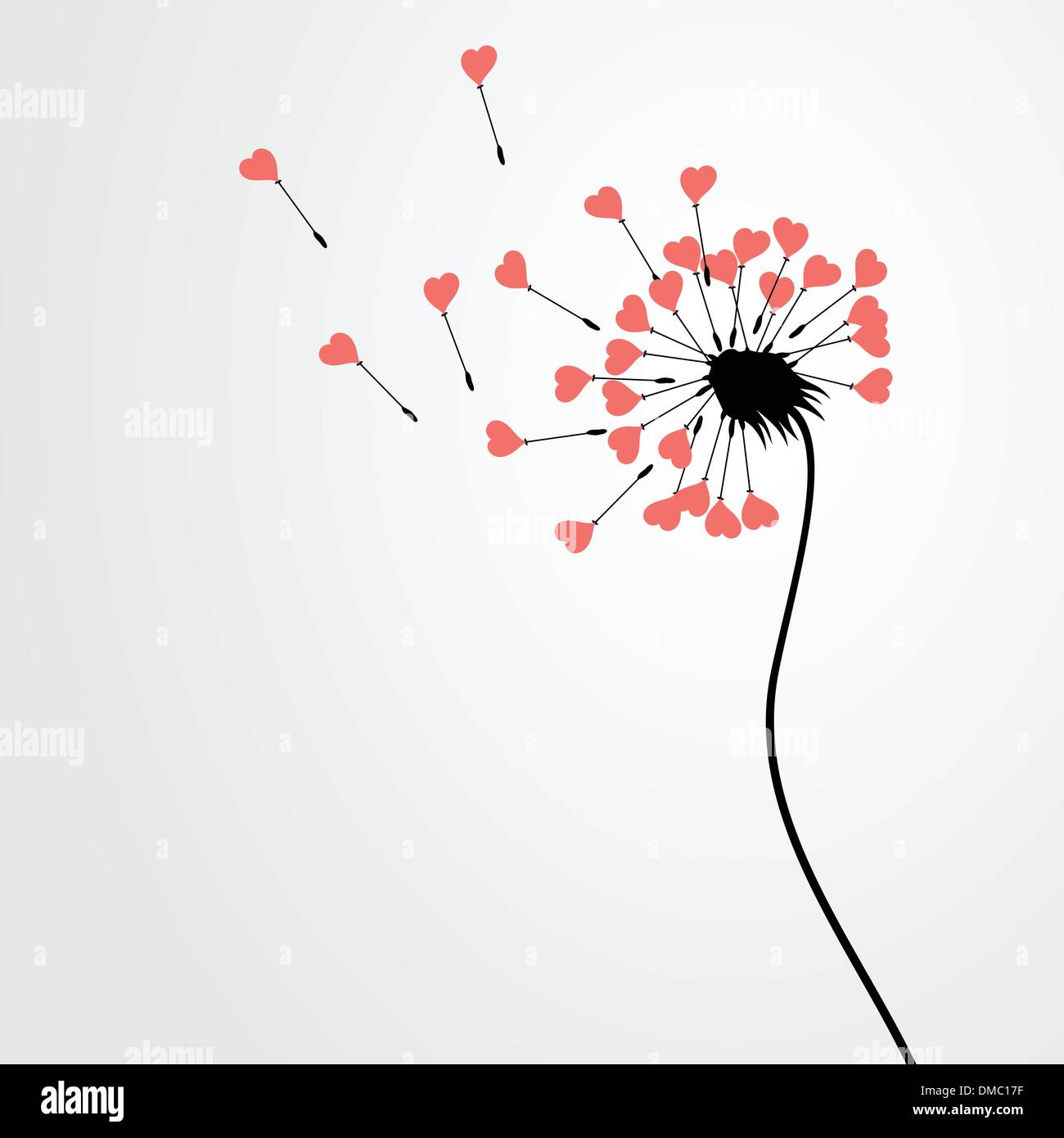 Love dandelion Stock Vector