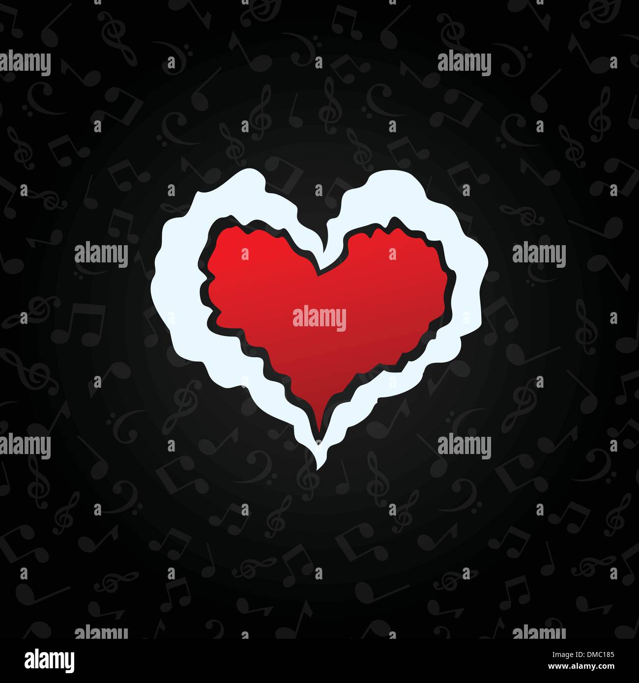 Love to music Stock Vector
