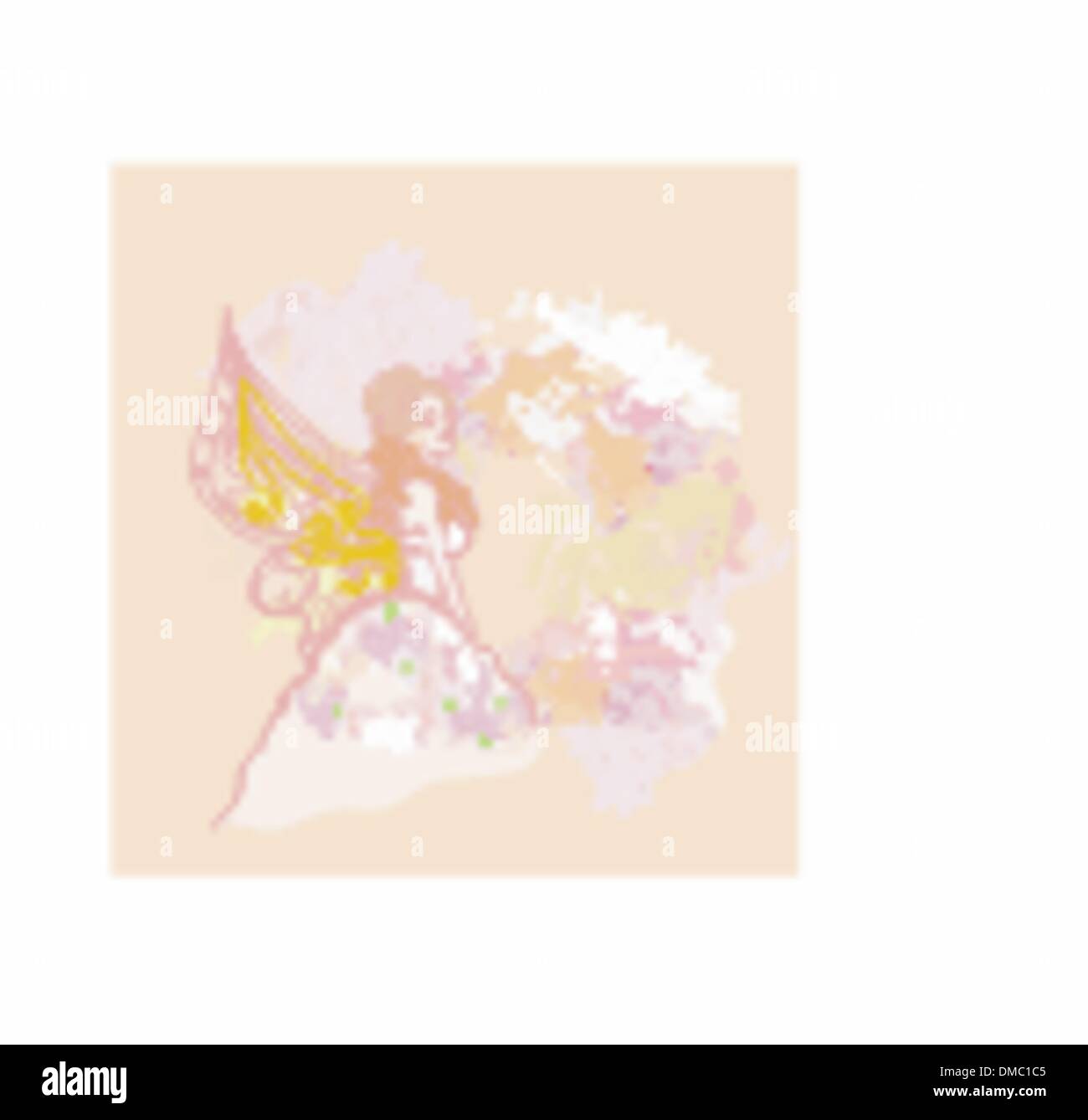 floral background with a beautiful fairy Stock Vector Image & Art - Alamy