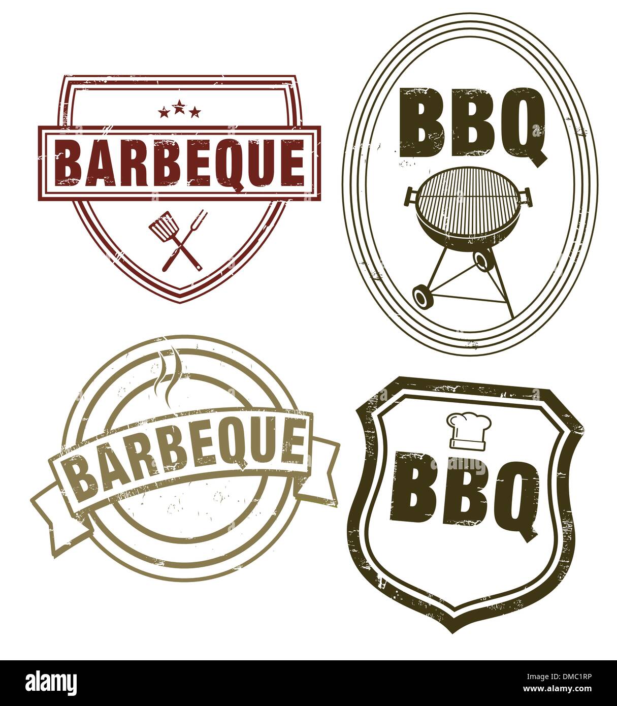 BBQ Stamping Stock Vector