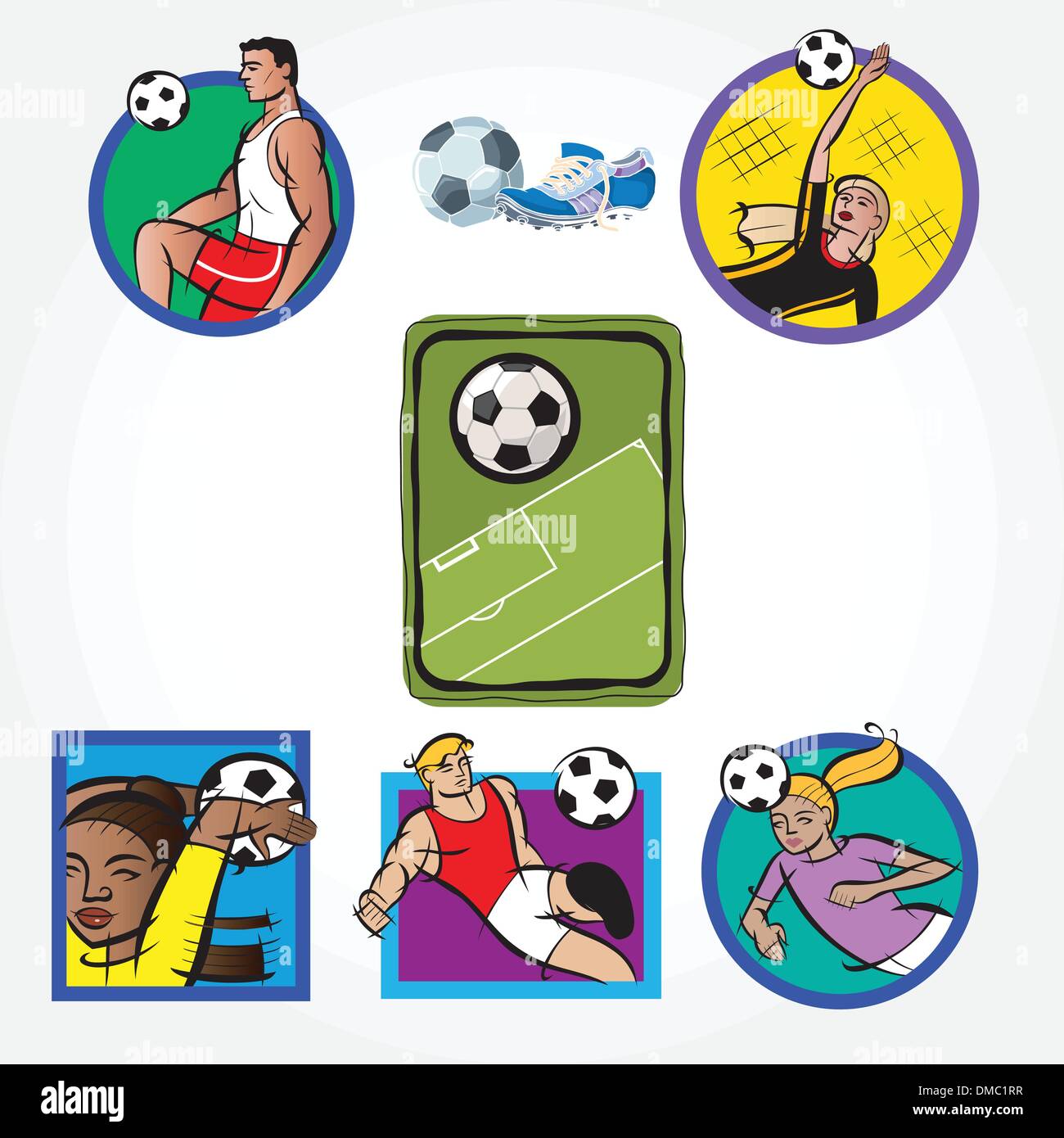 Soccer Set Icon Stock Vector Image & Art - Alamy