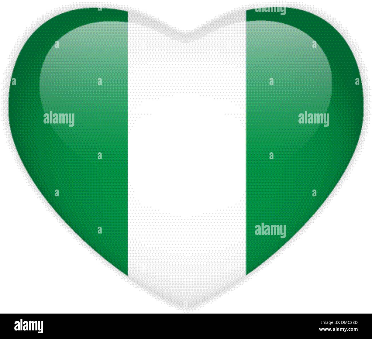 Nigeria Flag Heart Glossy Button Stock Vector Image & Art - Alamy