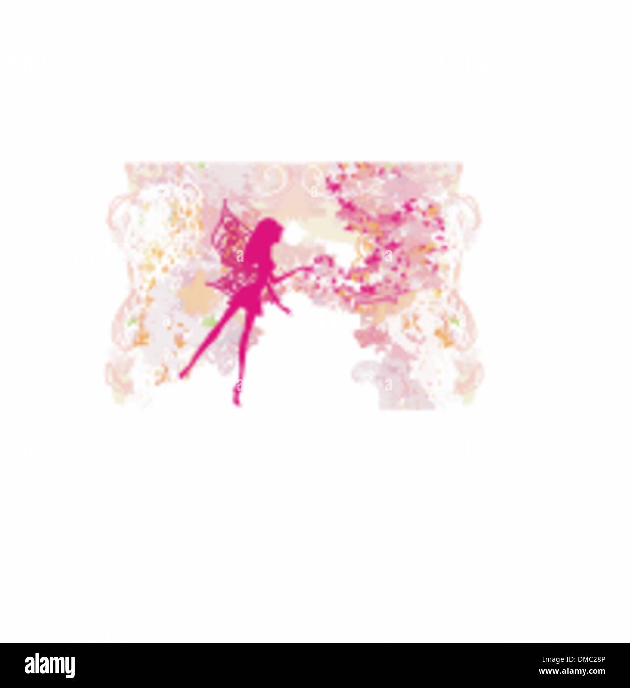 floral background with a beautiful fairy Stock Vector Image & Art - Alamy
