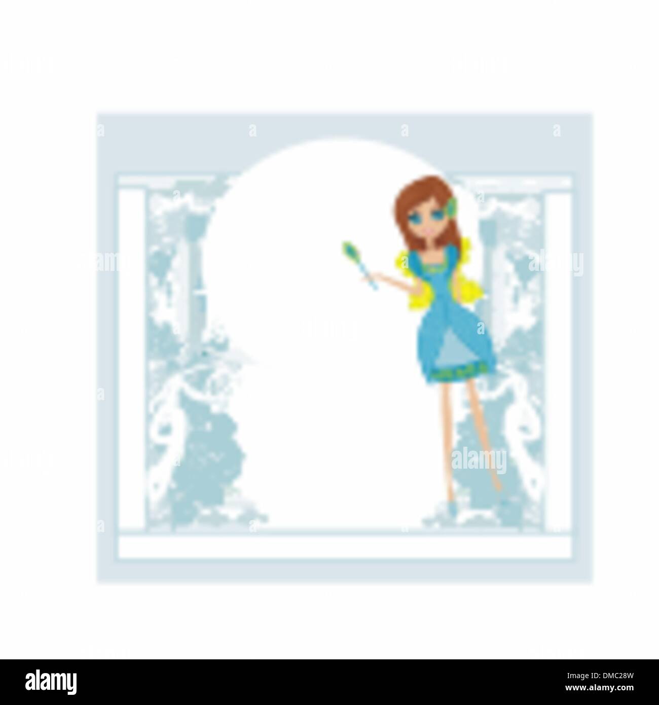 floral background with a beautiful fairy Stock Vector Image & Art - Alamy