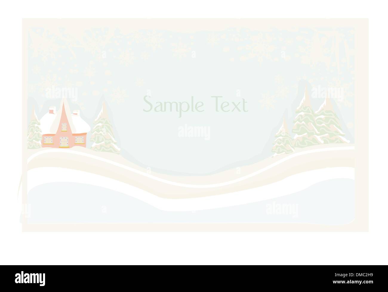 Christmas night in the village card Stock Vector Image & Art - Alamy