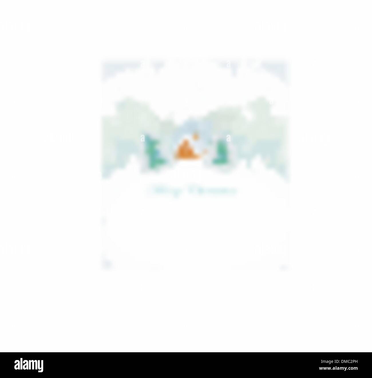 Christmas night in the village card Stock Vector Image & Art - Alamy